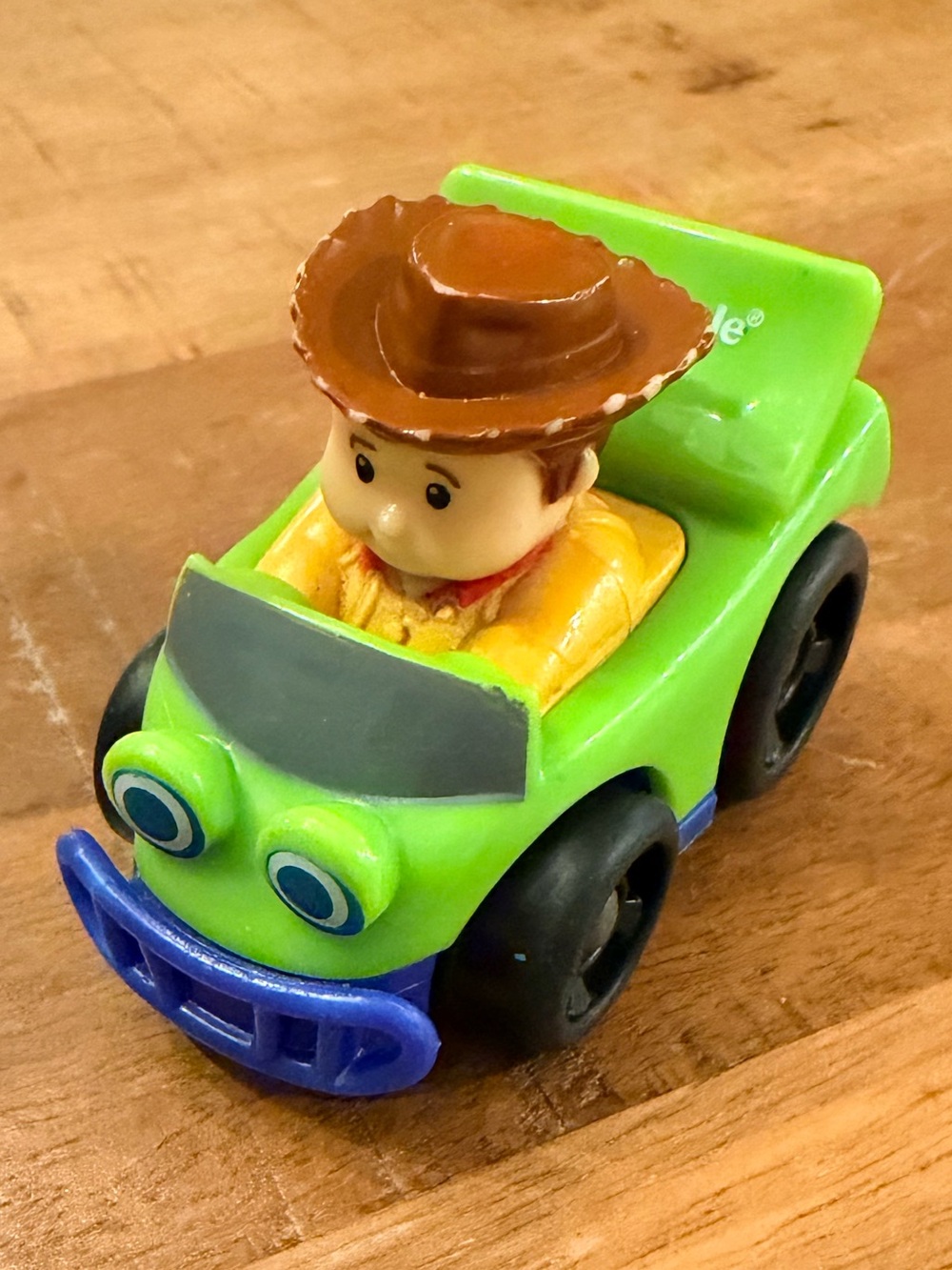 Little people Fisher-Price Toy story Woody wheelie wheelies car HTF 2012